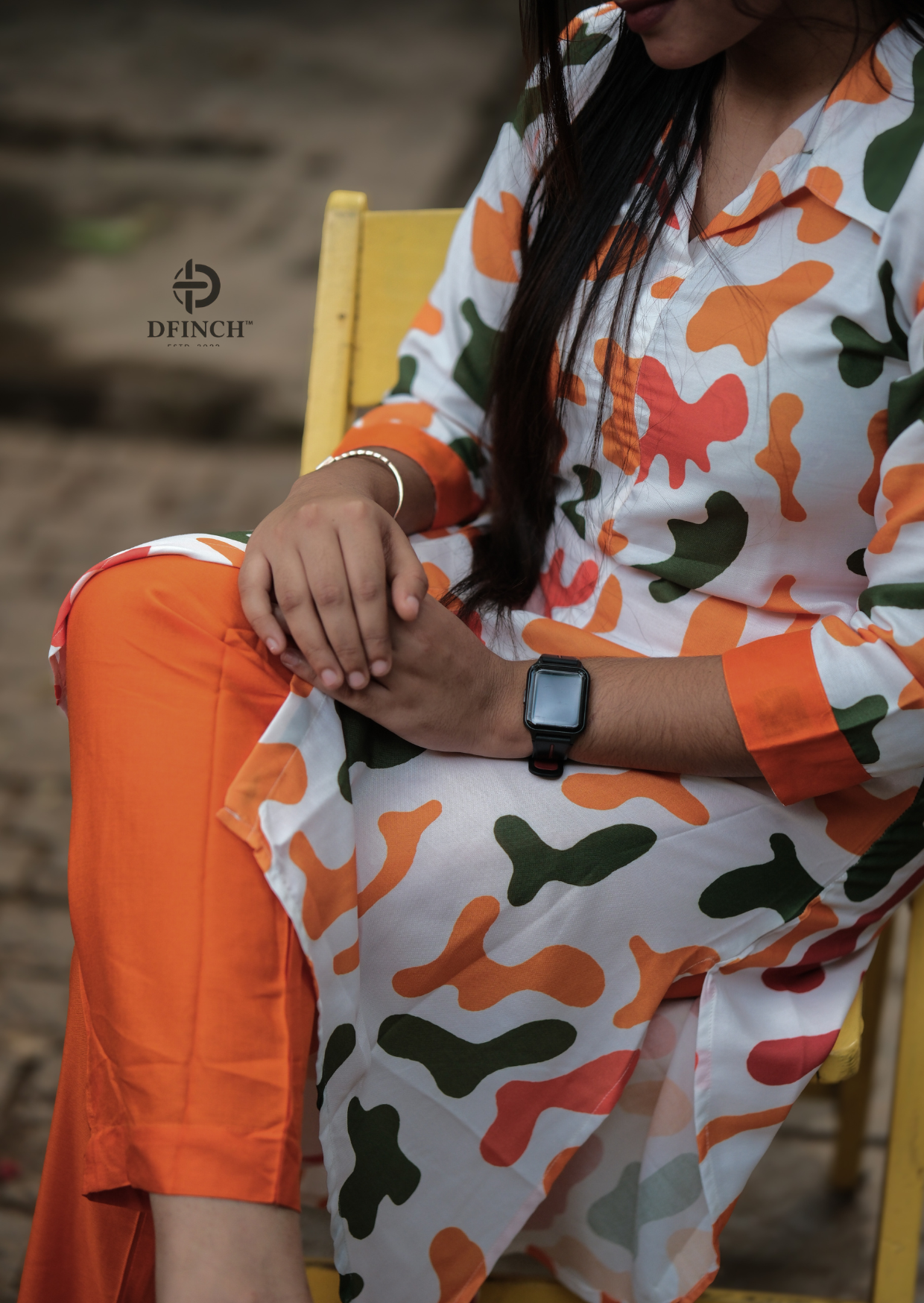 Printed Shirt-Style up and down Kurti Set | Dfinch fashions