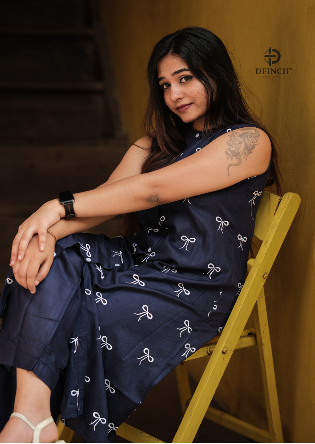 Vanessa Royale blue sleeveless dress by DFinch fashions